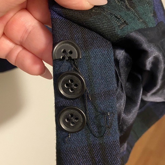 J. Crew Factory Black Watch Plaid blazer - Picture 5 of 5